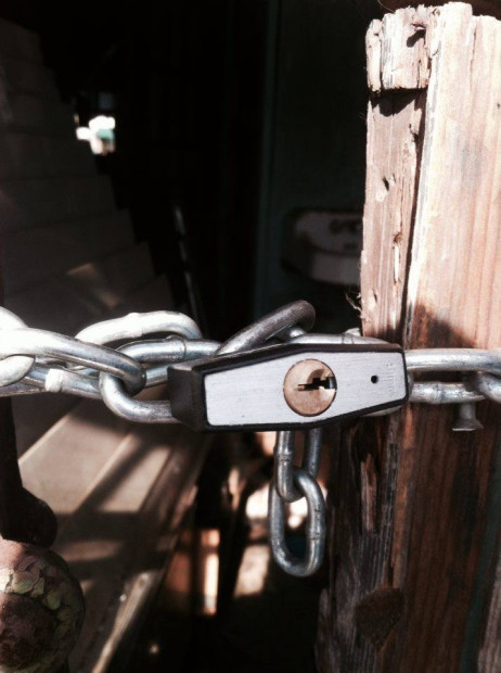 Photo of a lock by Sara Dimmick.