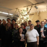Photo of the Mahanoy City A.C.T.I.O.N. Youth Group delivering Christmas crafts.